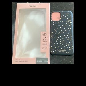 Kate spade iPhone 11 Pro black case with gold dots